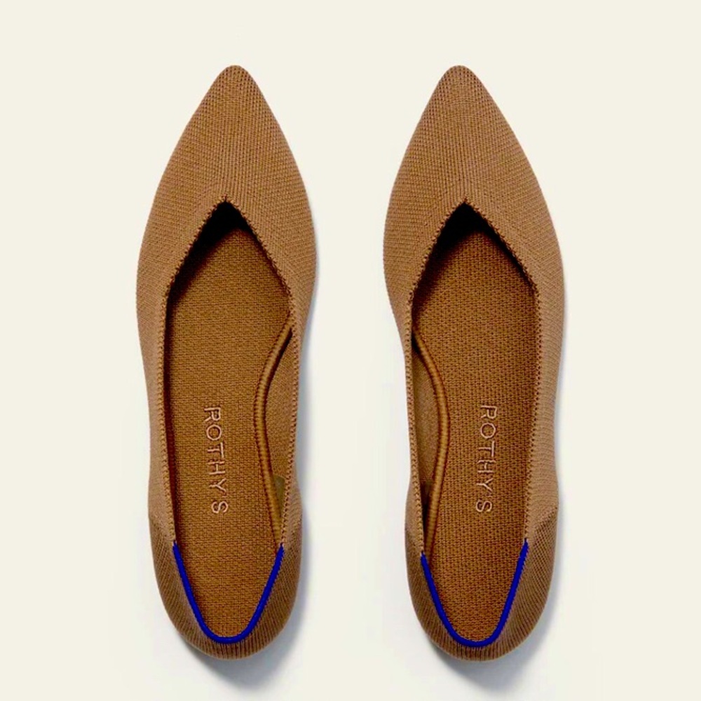 Rothy’s Pointed Camel-Colored Flats - image 1